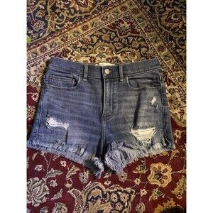 Abercrombie & Fitch Women's Blue Denim High Rise Shorts Size 6